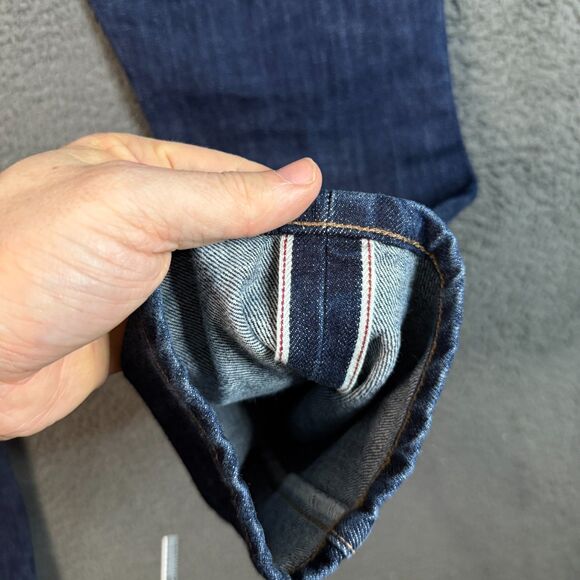 Outerknown SEA Jeans Mens 30x30 Blue Local Straight Fit Selvedge Dark Wash Denim - Picture 10 of 16